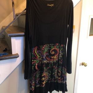 Desigual Stella dress with lace bottom black